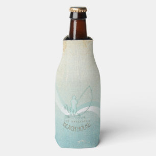 Beach House Nautical Fisherman Aqua Blue ID623 Flaschenkühler