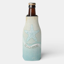 Beach House Nautical Starfish Aqua Blue ID623 Flaschenkühler