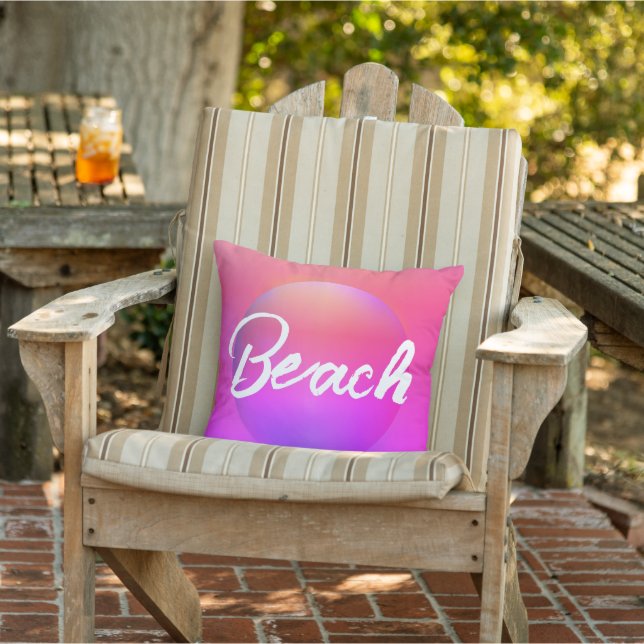 Beach House Pink Ombre Kissen (Stuhl)