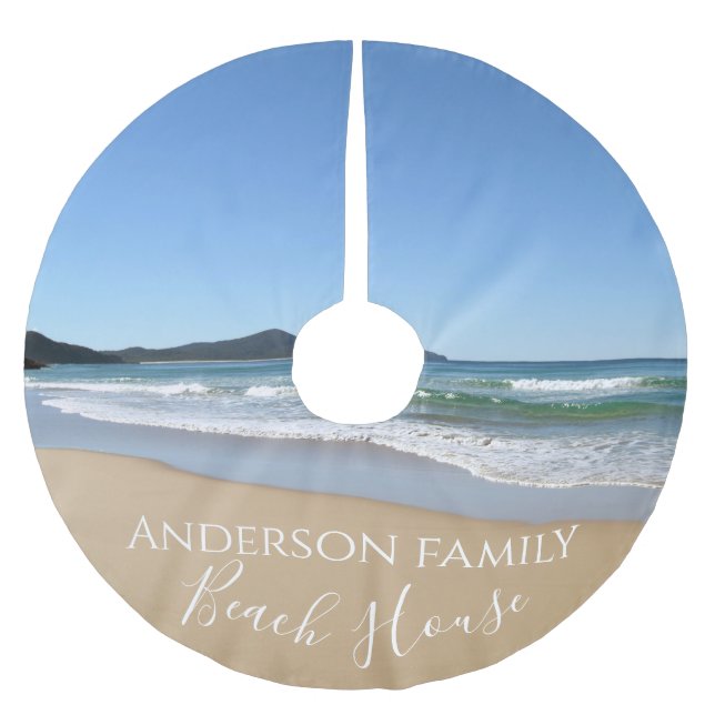 Beach House Polyester Weihnachtsbaumdecke (Vorderseite)