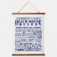 Beach House regiert Personalisierte Blue Coastal-F