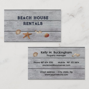 Beach House Rentals Business Card Visitenkarte