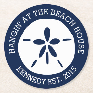 Beach House Runder Pappuntersetzer