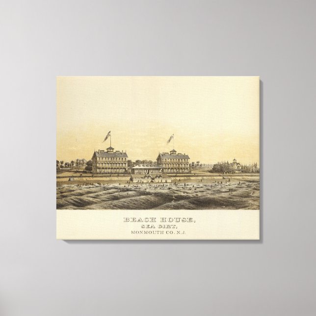 Beach House, Sea Girt, Monmouth Co, NJ Leinwanddruck (Vorderseite)