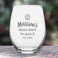 Beach House Seashell Clam Muschel Personalisierter