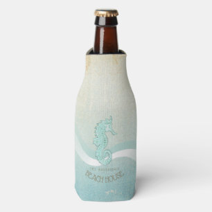 Beach House Seepferd Aqua Blue ID623 Flaschenkühler