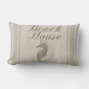 Beach House Seepferd Seashore Lendenkissen