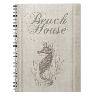 Beach House Seepferd Seashore Notizblock