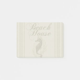 Beach House Seepferd Seashore Post-it Klebezettel