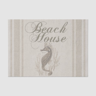 Beach House Seepferd Seashore Seidenpapier