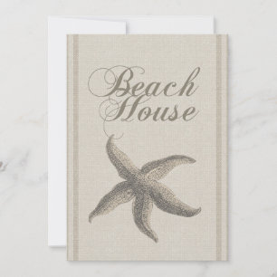 Beach House Starfish Seashore Einladung