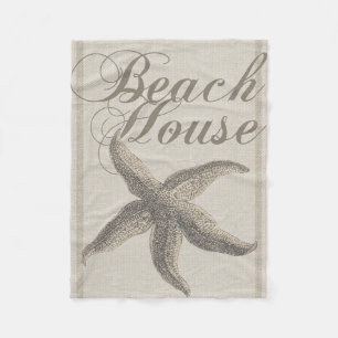 Beach House Starfish Seashore Fleecedecke