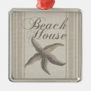 Beach House Starfish Seashore Ornament Aus Metall