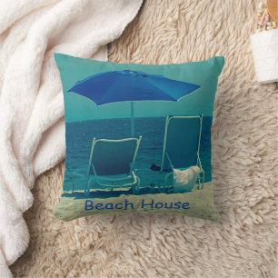Beach House Summer Blue Sea 4Marvin Kissen