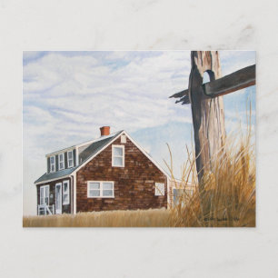 Beach House Sunrise Postkarte