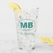 Beach House Two Letter Oval Hütte Script