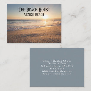Beach House Vacation Rental Business Card Visitenkarte