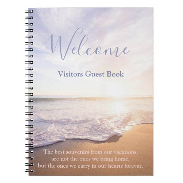 Beach House Vacation Rental Guestbook Notebook Notizblock (Vorderseite)