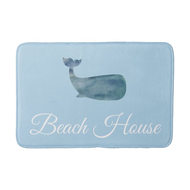 Beach House Whale Medium Bath Mat Badematte (Vorderseite)