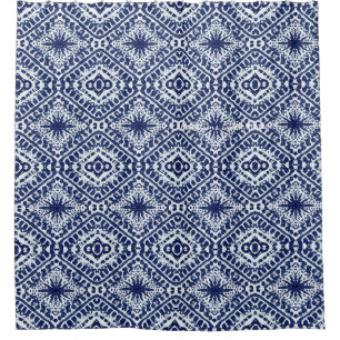 Beach House Zuhause Deko Shibori Diamond Star Patt Duschvorhang