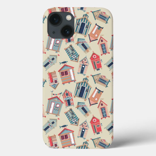 Beach Hut Pattern Case-Mate iPhone Hülle (Rückseite)
