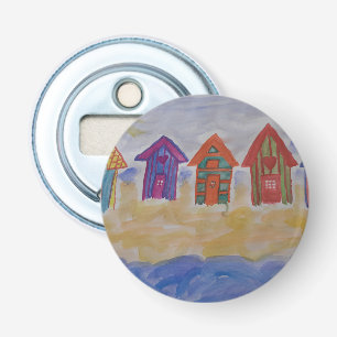 Beach Huts Button Flaschenöffner