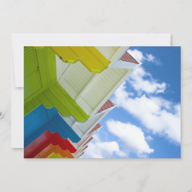 Beach Huts Einladung (Vorderseite)