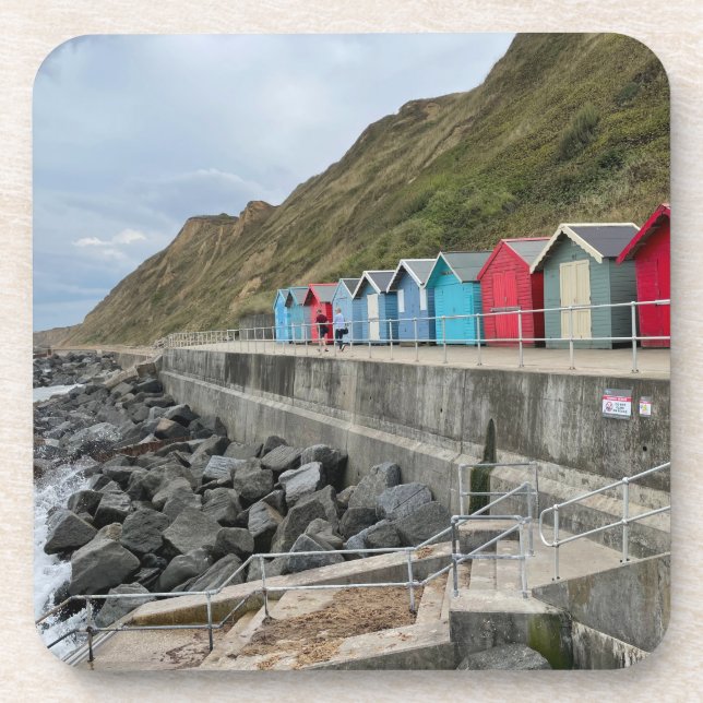 Beach Huts in Sheringham Norfolk Getränkeuntersetzer (Vorderseite)