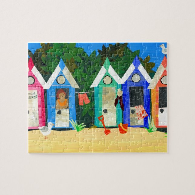 'Beach Huts' Jigsaw Puzzle (Horizontal)