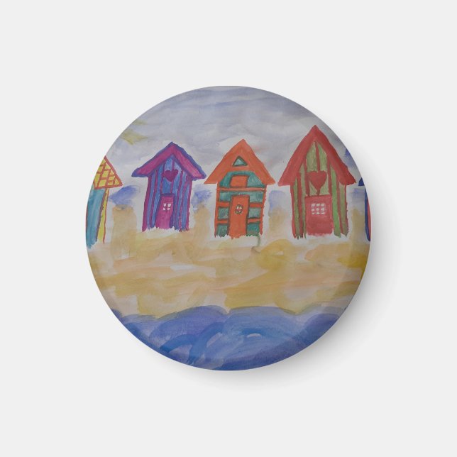 Beach Huts Magnet (Vorne)
