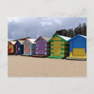 Beach Huts Melbourne 2 Postkarte