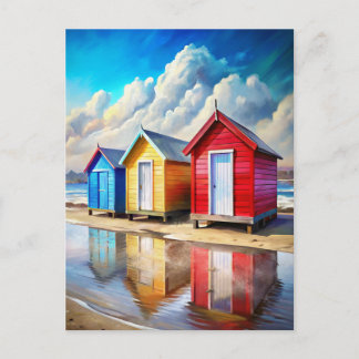 Beach Huts Postkarte