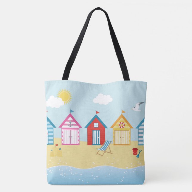 Beach Huts Tote Bag (Rückseite)