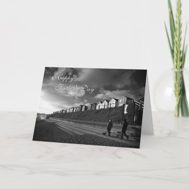 Beach Huts - Vatertag schöne Kunst - Angeln Karte (Vorderseite)