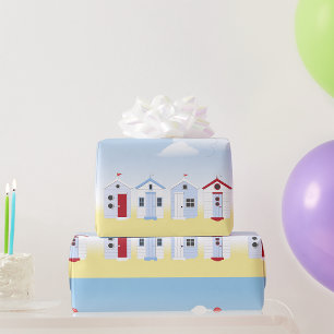 Beach Huts Wrapping Paper Geschenkpapier