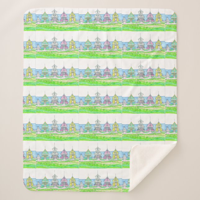 Beach Hütte 2 Sherpa Blanket Sherpadecke (Vorderseite)