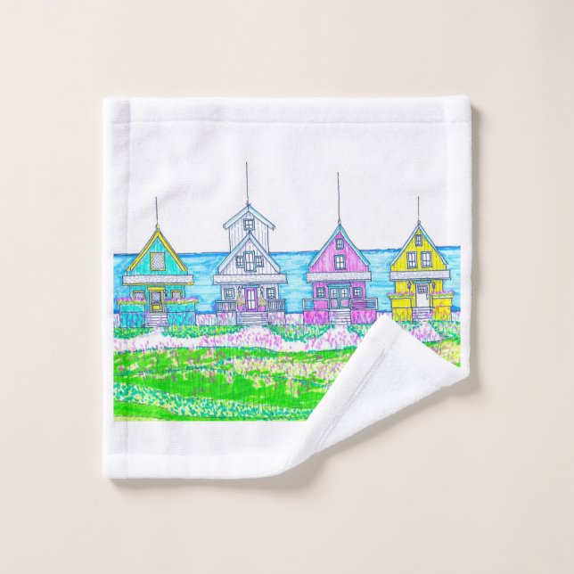 Beach Hütte Bright WashCloth Waschlappen (Waschlappen)