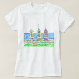 Beach Hütte Trio 2 Fushia Tshirt