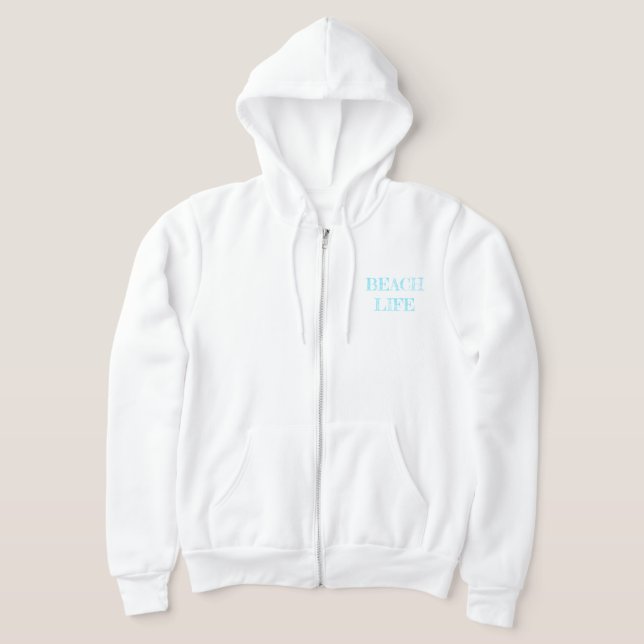 Beach Hütte Zippered Hoodie (Ablage )