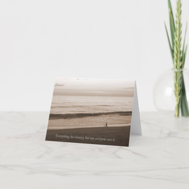 Beach Inspiration Notecard Karte (Vorderseite)