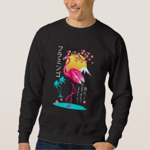 Beach Island Flamingo Vintag bestickte Flamingo Sweatshirt
