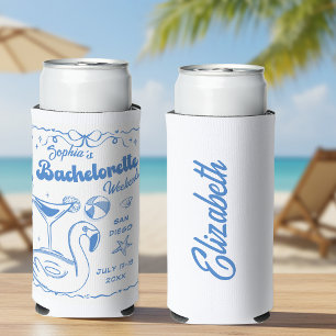 Beach Junggeselinnen-Abschied Blue Selters Dosenkühler