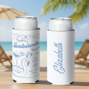 Beach Junggeselinnen-Abschied Blue Selters Dosenkühler