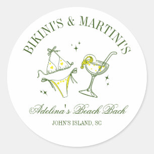 Beach Junggeselinnen-Abschied Fvor Social Club Runder Aufkleber