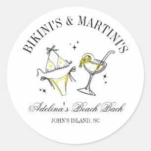 Beach Junggeselinnen-Abschied Fvor Social Club Runder Aufkleber