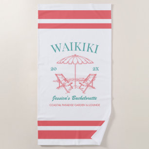 Beach Junggeselinnen-Abschied Gefallen Personalisi Strandtuch