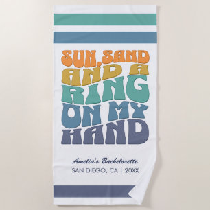 Beach Junggeselinnen-Abschied Groovy Retro Beach B Strandtuch