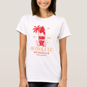 Beach Junggeselinnen-Abschied Honolulu Surfclub T-Shirt