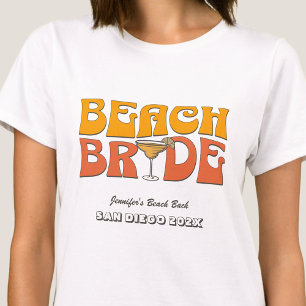 Beach Junggeselinnen-Abschied Retro Groovy Beach B T-Shirt