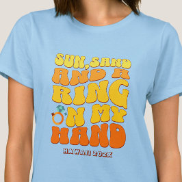 Beach Junggeselinnen-Abschied Retro Sonnenring T-Shirt